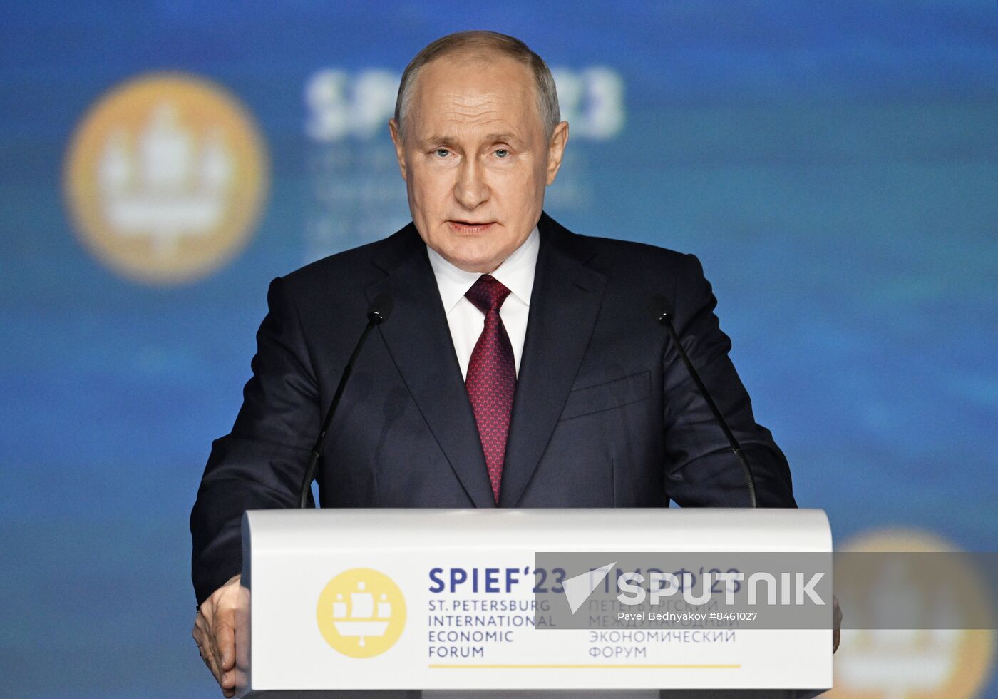 SPIEF-2023. President Vladimir Putin at the plenary session