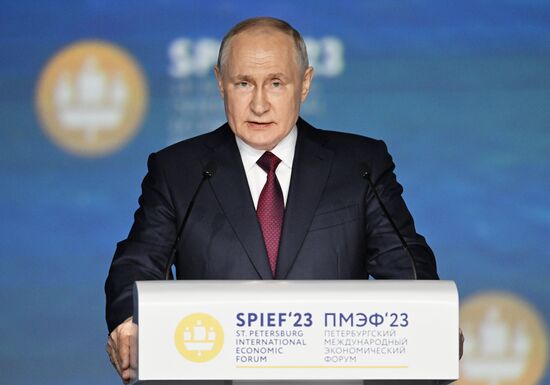 SPIEF-2023. President Vladimir Putin at the plenary session