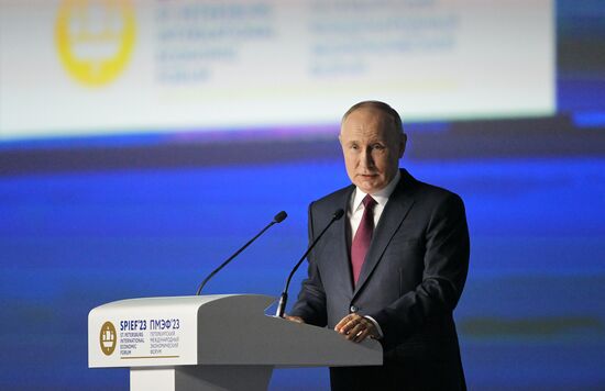 SPIEF-2023. President Vladimir Putin at the plenary session