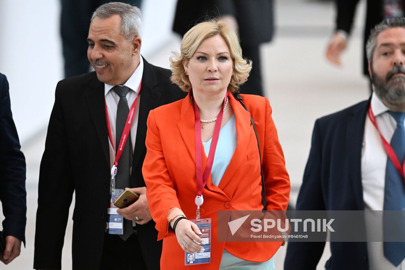 SPIEF-2023. Guests ahead of the plenary session