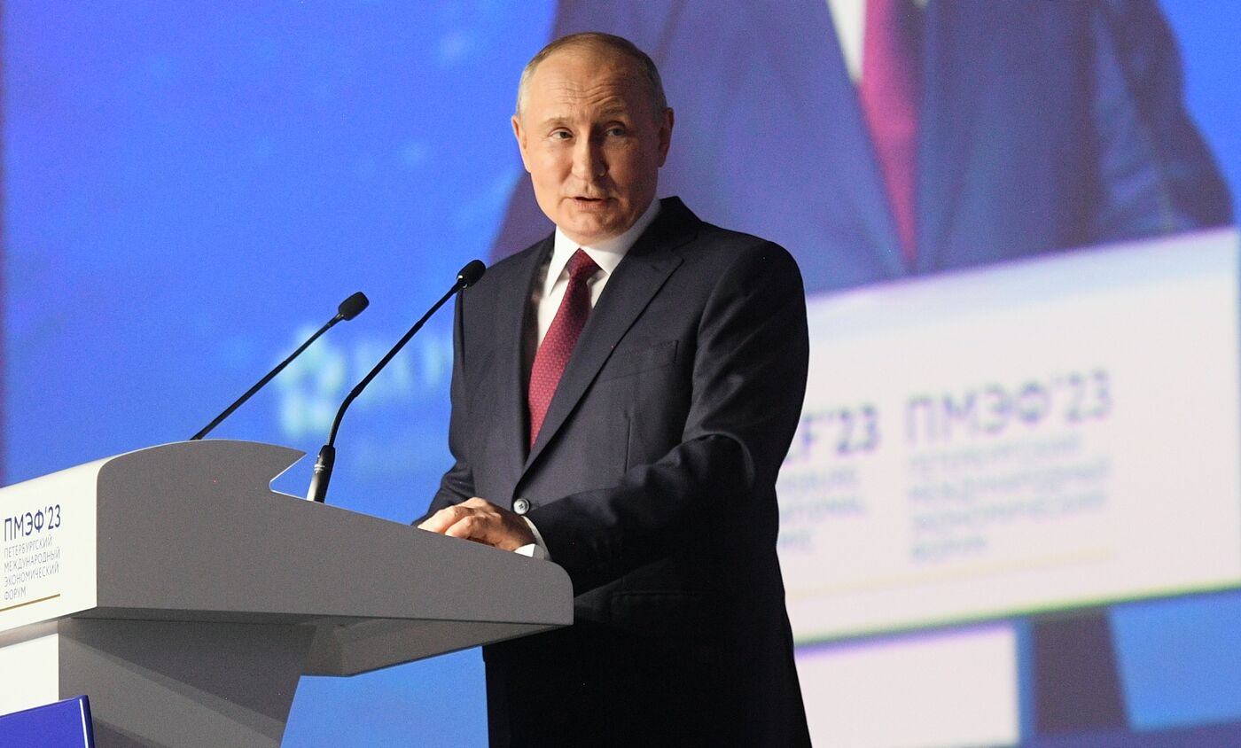 SPIEF-2023. President Vladimir Putin at the plenary session