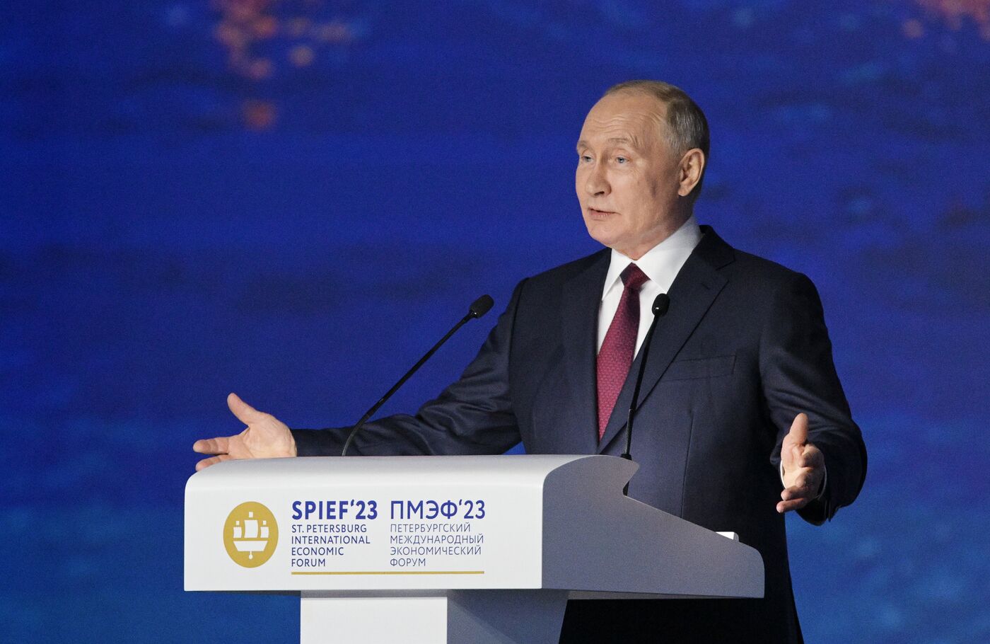 SPIEF-2023. President Vladimir Putin at the plenary session