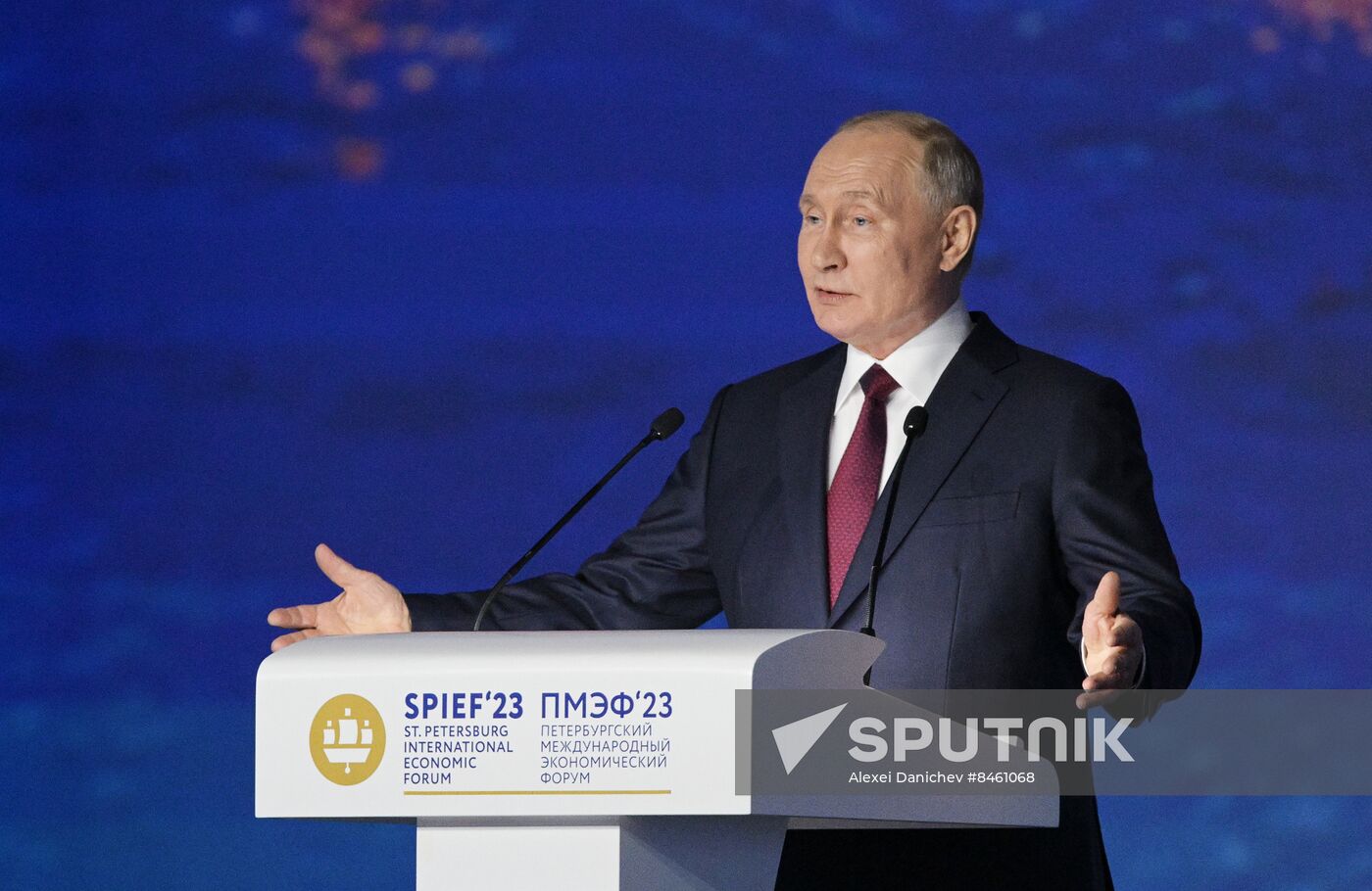 SPIEF-2023. President Vladimir Putin at the plenary session