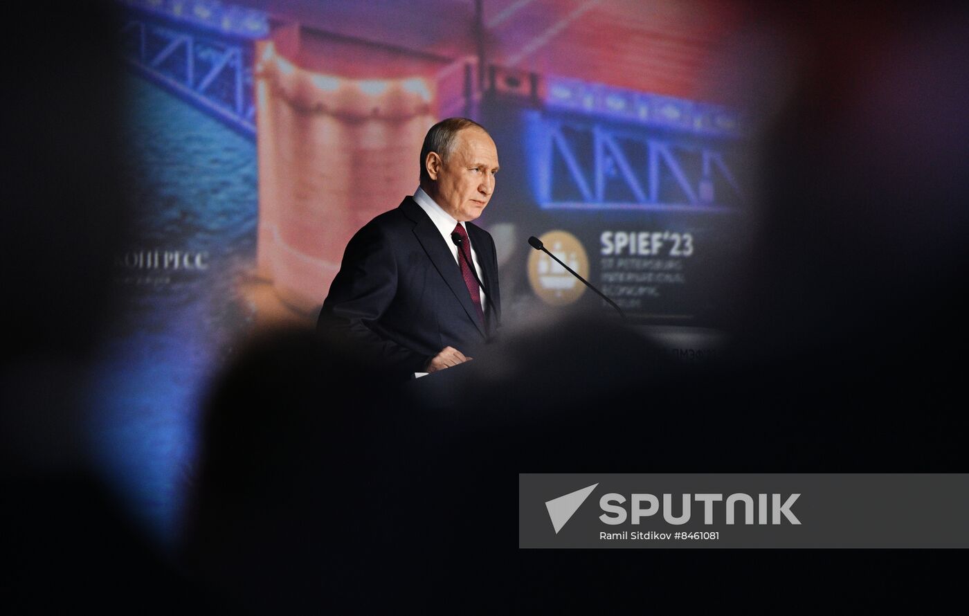 SPIEF-2023. President Vladimir Putin at the plenary session