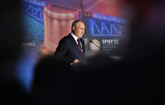 SPIEF-2023. President Vladimir Putin at the plenary session