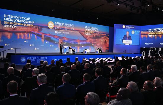 SPIEF-2023. President Vladimir Putin at the plenary session