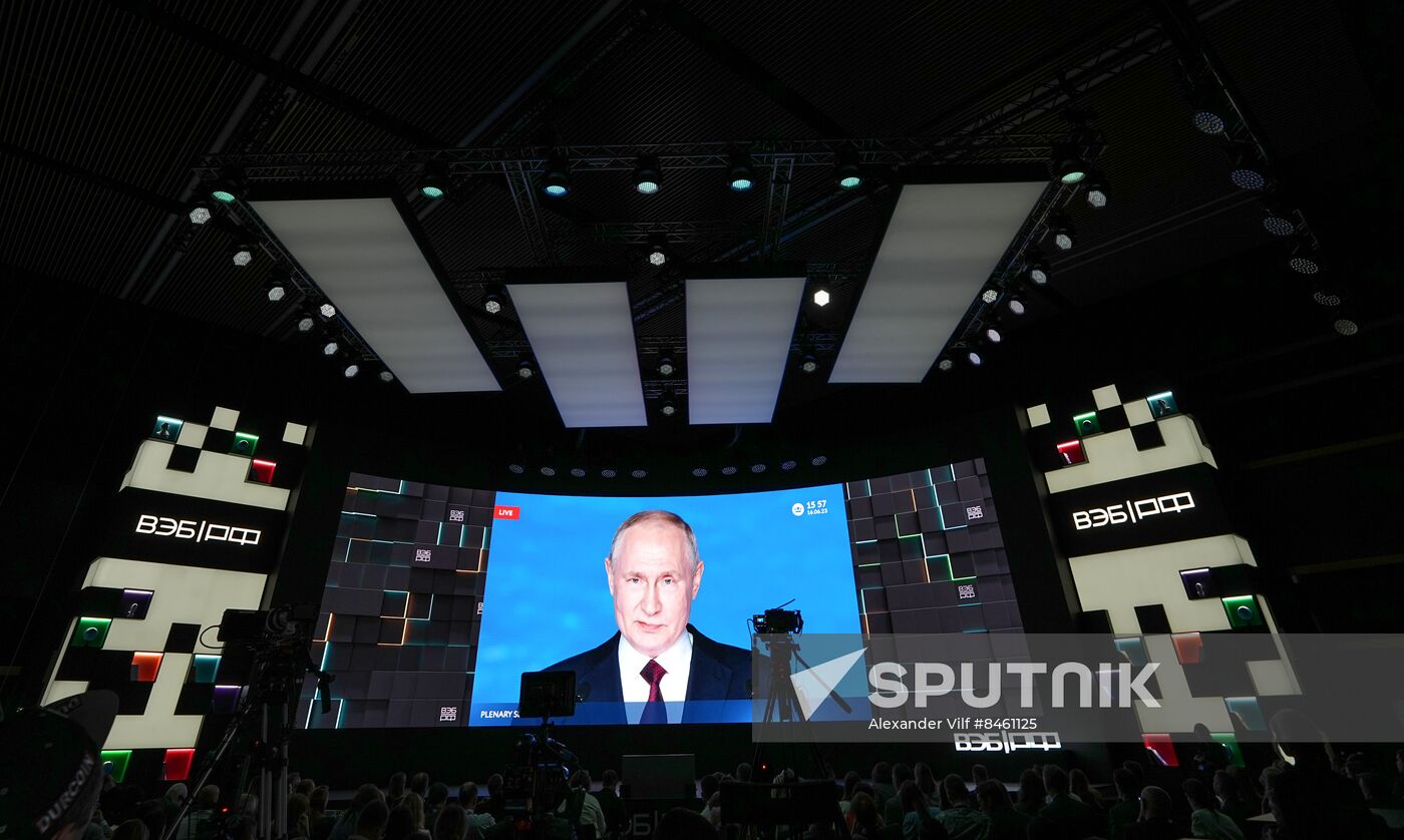 SPIEF-2023. Plenary session live broadcast