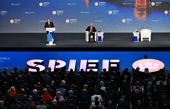 SPIEF-2023. President Vladimir Putin at the plenary session