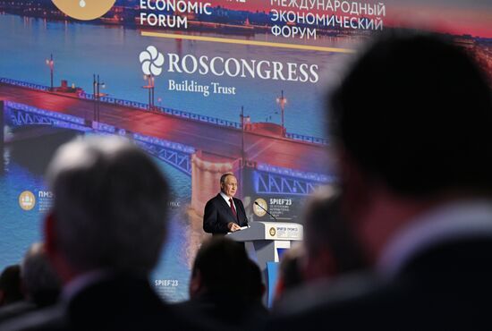 SPIEF-2023. President Vladimir Putin at the plenary session