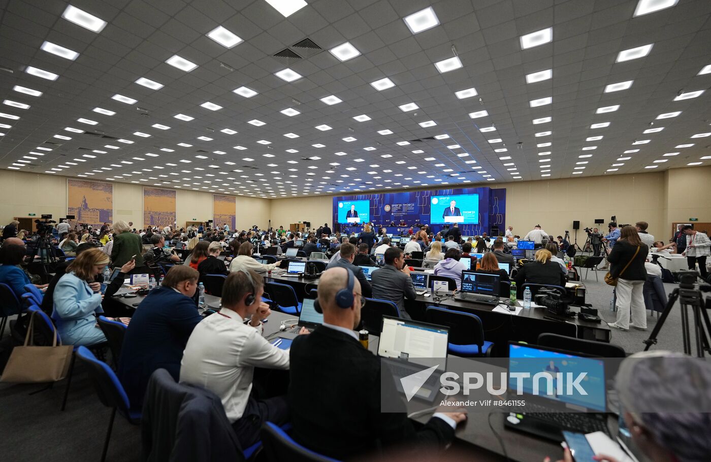 SPIEF-2023. Plenary session live broadcast