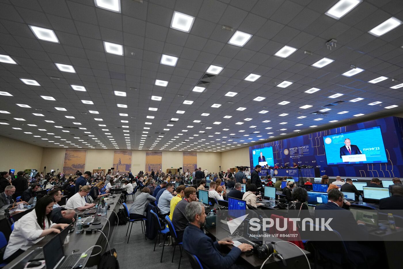 SPIEF-2023. Plenary session live broadcast