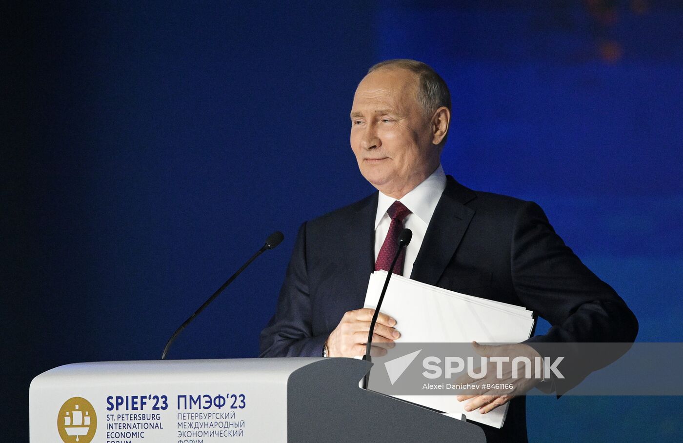 SPIEF-2023. President Vladimir Putin at the plenary session