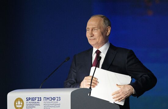 SPIEF-2023. President Vladimir Putin at the plenary session