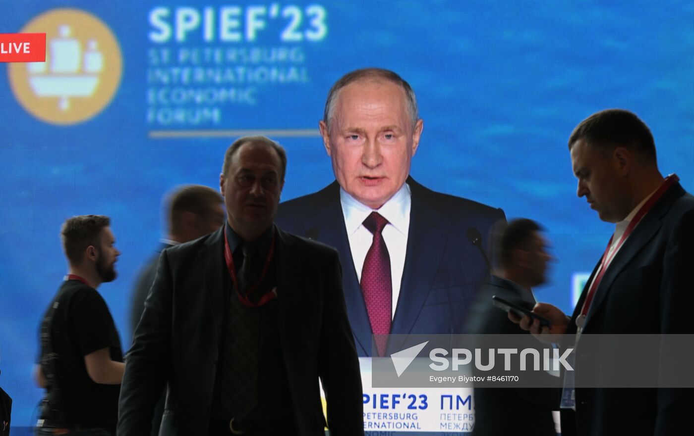 SPIEF-2023. Plenary session live broadcast