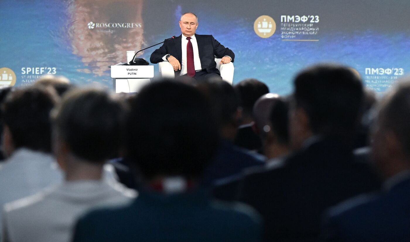 SPIEF-2023. President Vladimir Putin at the plenary session