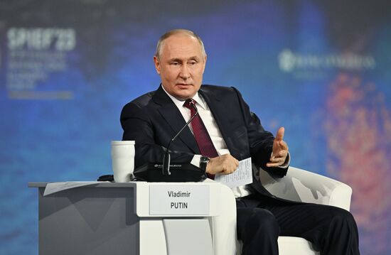 SPIEF-2023. President Vladimir Putin at the plenary session