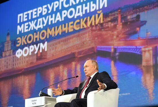 SPIEF-2023. President Vladimir Putin at the plenary session