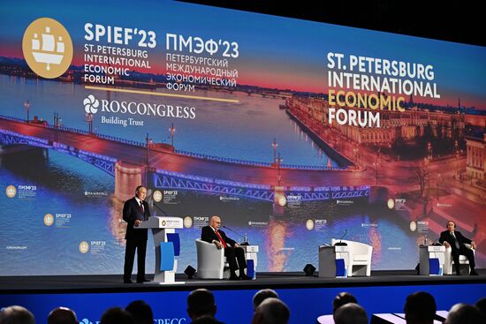 SPIEF-2023. President Vladimir Putin at the plenary session