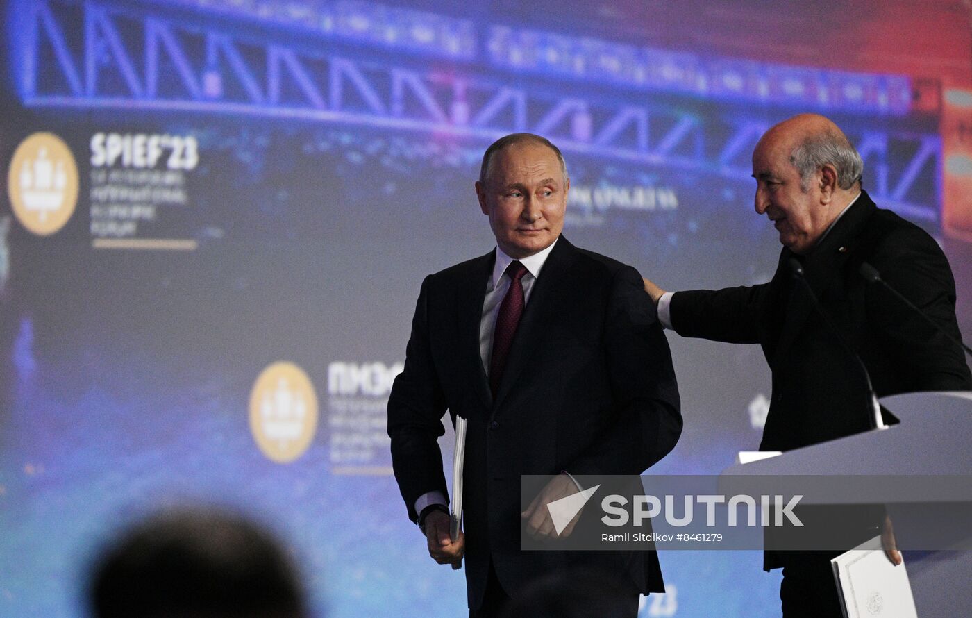 SPIEF-2023. President Vladimir Putin at the plenary session