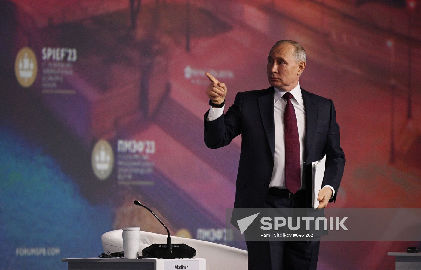 SPIEF-2023. President Vladimir Putin at the plenary session