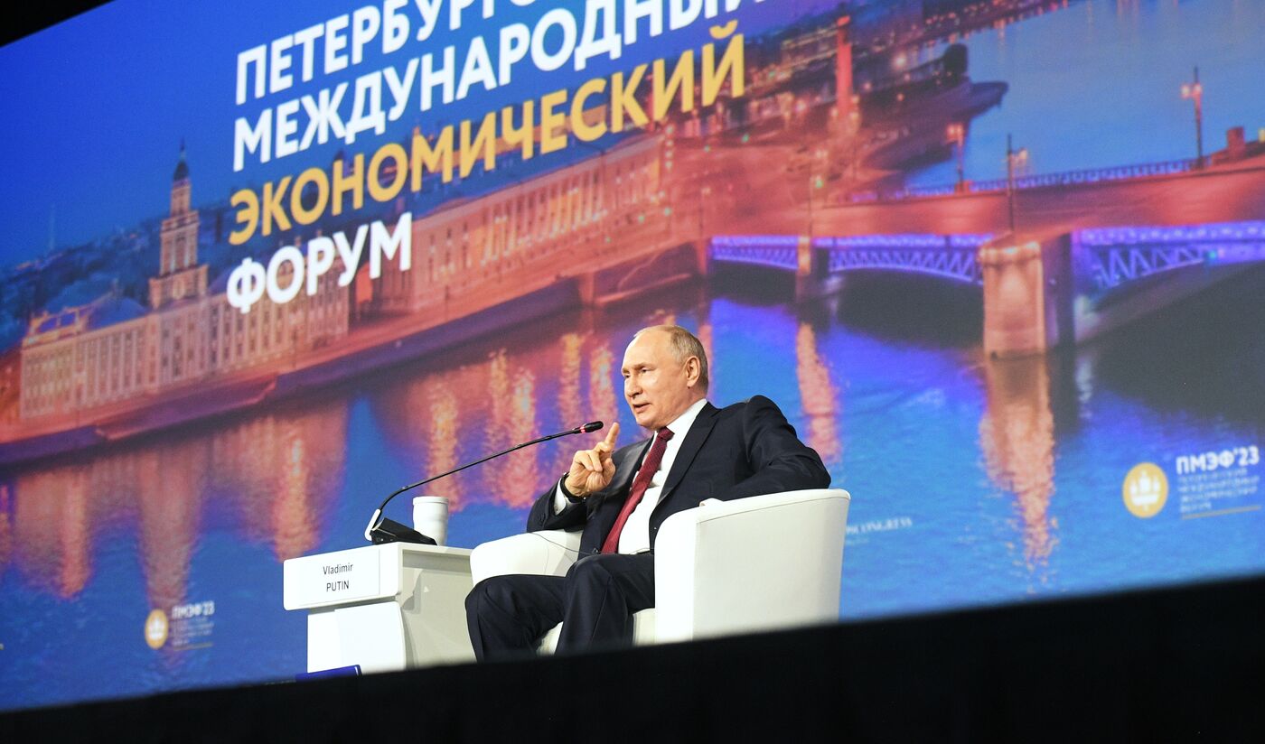 SPIEF-2023. President Vladimir Putin at the plenary session