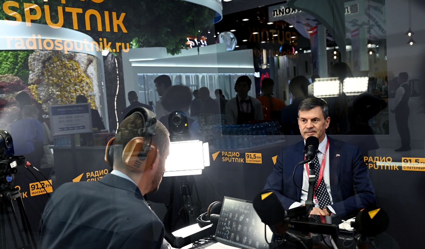 SPIEF-2023. Sputnik radio studio