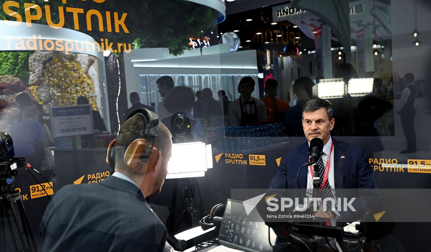 SPIEF-2023. Sputnik radio studio