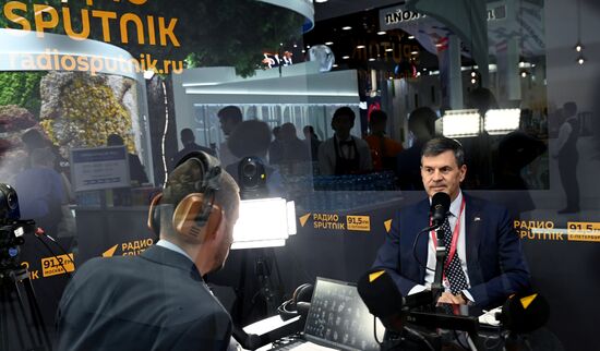 SPIEF-2023. Sputnik radio studio
