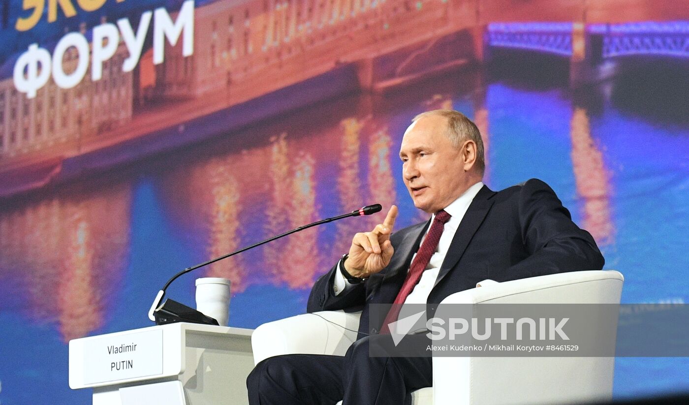 SPIEF-2023. President Vladimir Putin at the plenary session