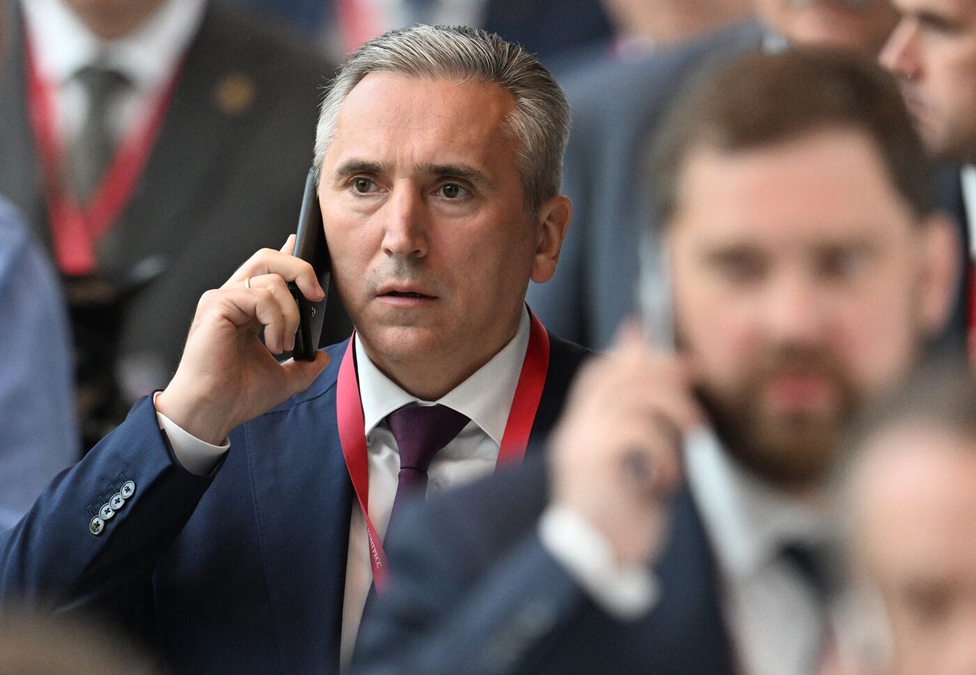 SPIEF-2023. Guests ahead of the plenary session