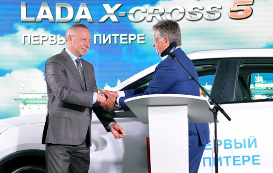 SPIEF-2023. Ceremony to launch the first LADA X-Cross 5