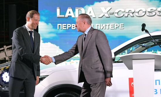 SPIEF-2023. Ceremony to launch the first LADA X-Cross 5