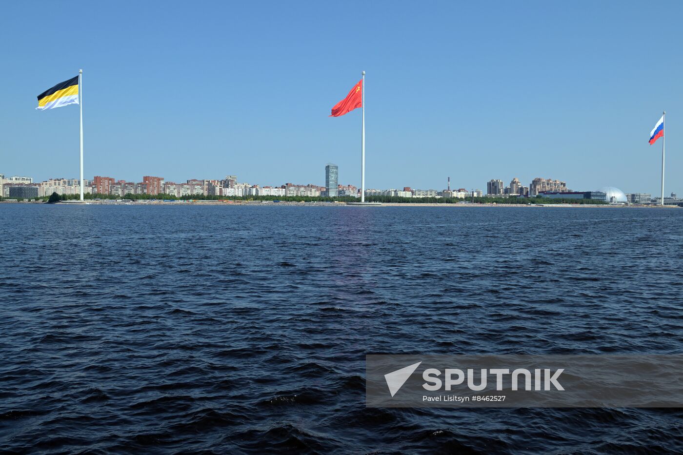 Russia Putin Flag Raising Ceremony