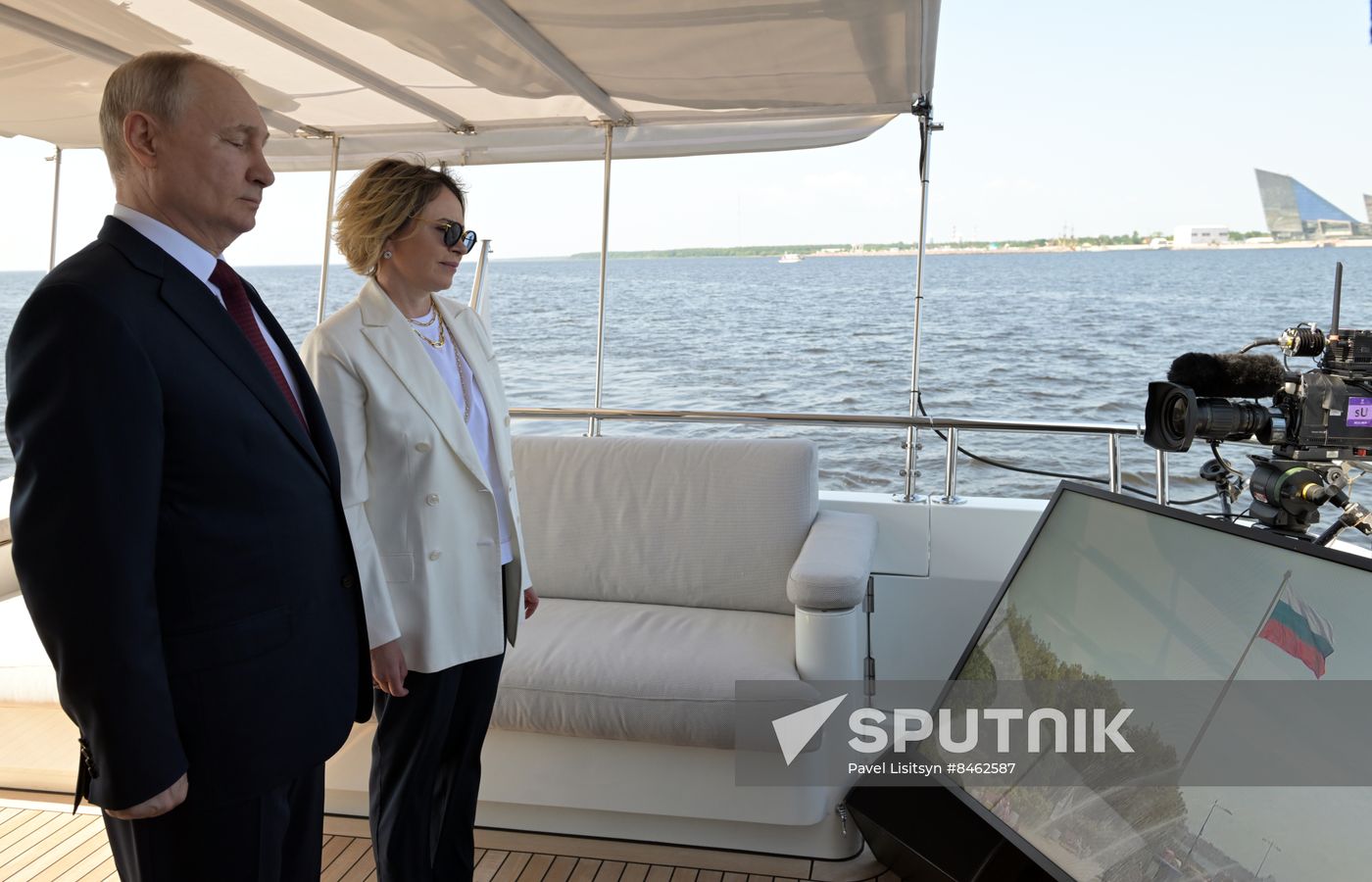 Russia Putin Flag Raising Ceremony