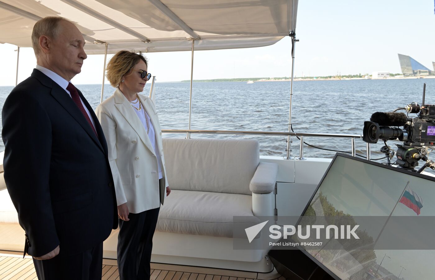 Russia Putin Flag Raising Ceremony