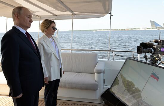 Russia Putin Flag Raising Ceremony