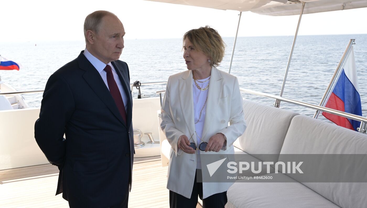 Russia Putin Flag Raising Ceremony