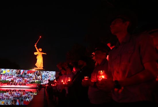 Russia Volgograd WWII Victims Remembrance Day