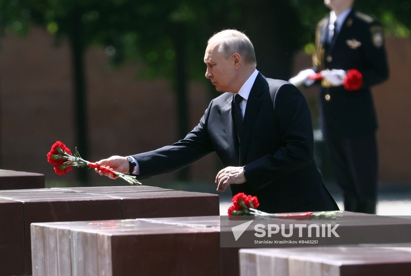 Russia Putin WWII Victims Remembrance Day Wreath Laying
