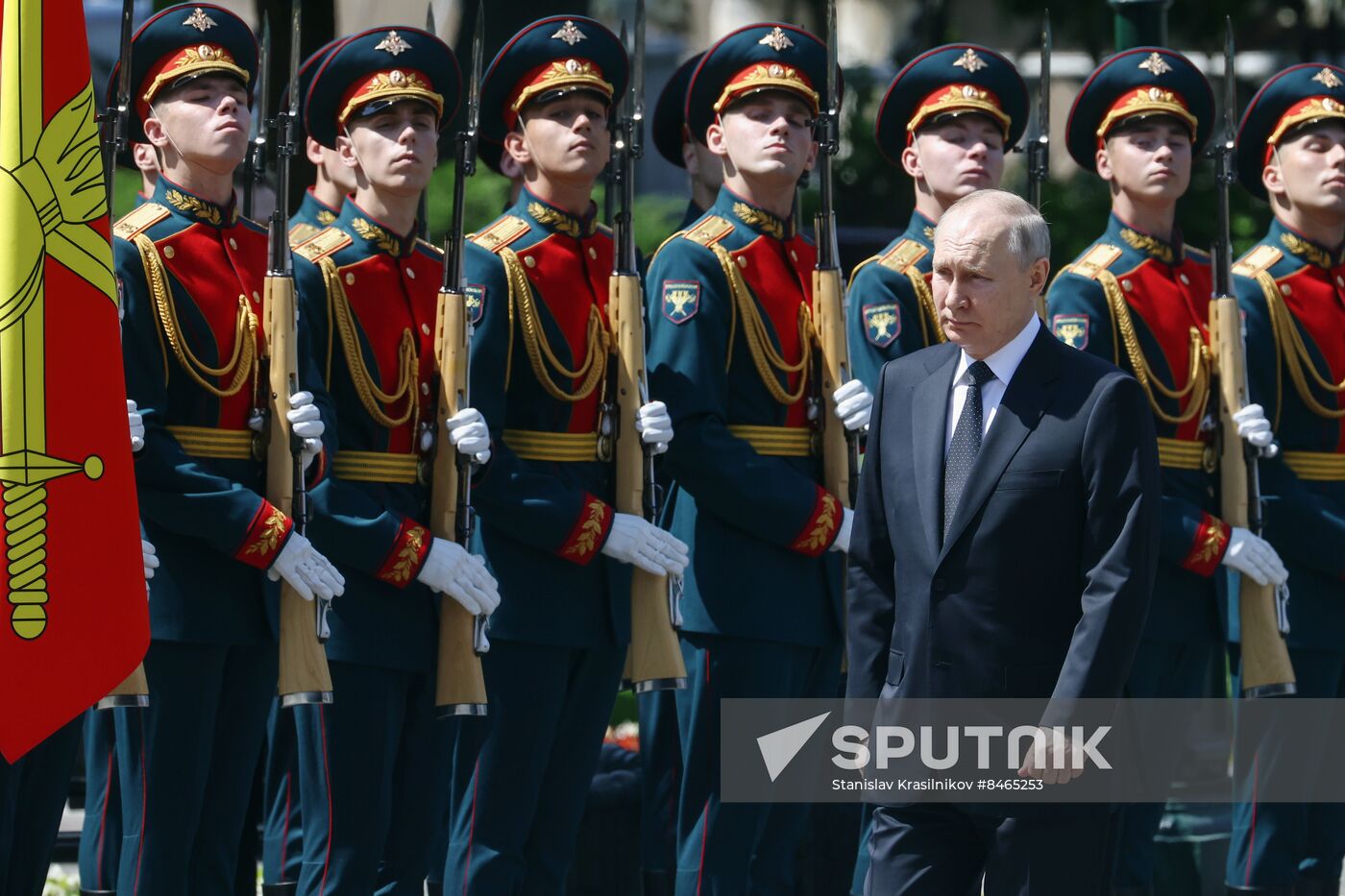 Russia Putin WWII Victims Remembrance Day Wreath Laying