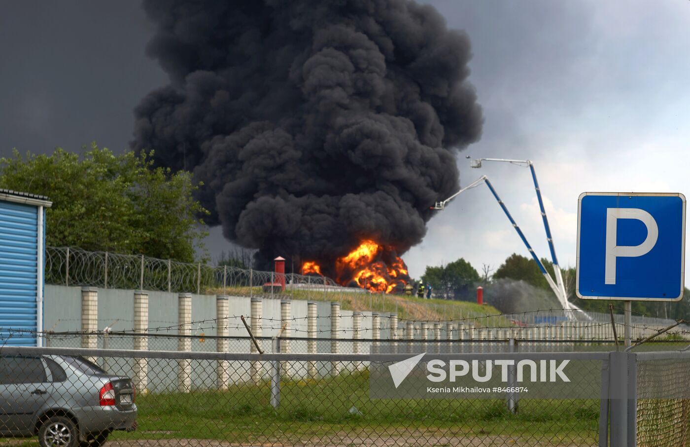 Russia Voronezh Fuel Tank Fire