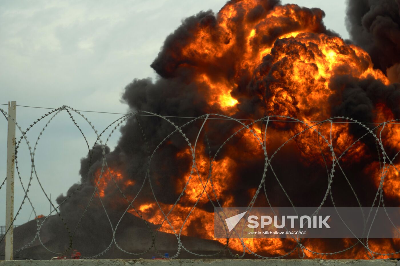 Russia Voronezh Fuel Tank Fire