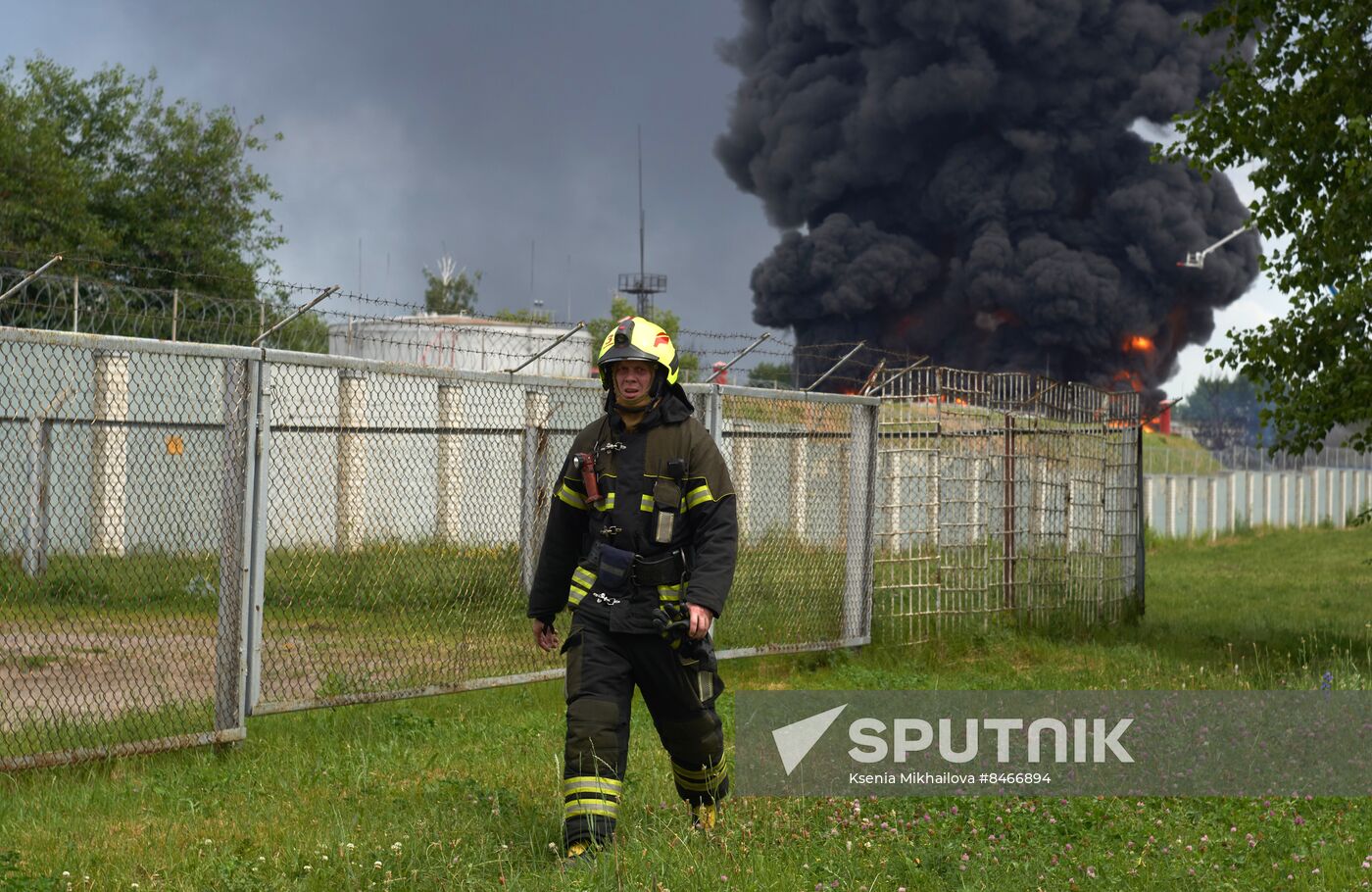 Russia Voronezh Fuel Tank Fire