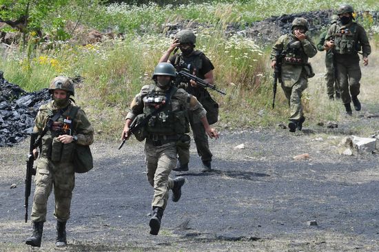 Russia Ukraine Military Operation Scouts Training