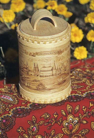 Birch-bark carving
