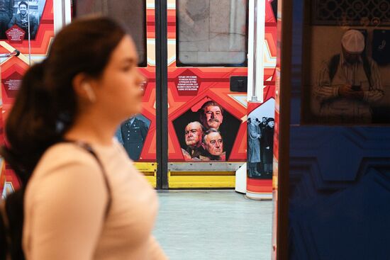 Russia Moscow Metro Themed Train