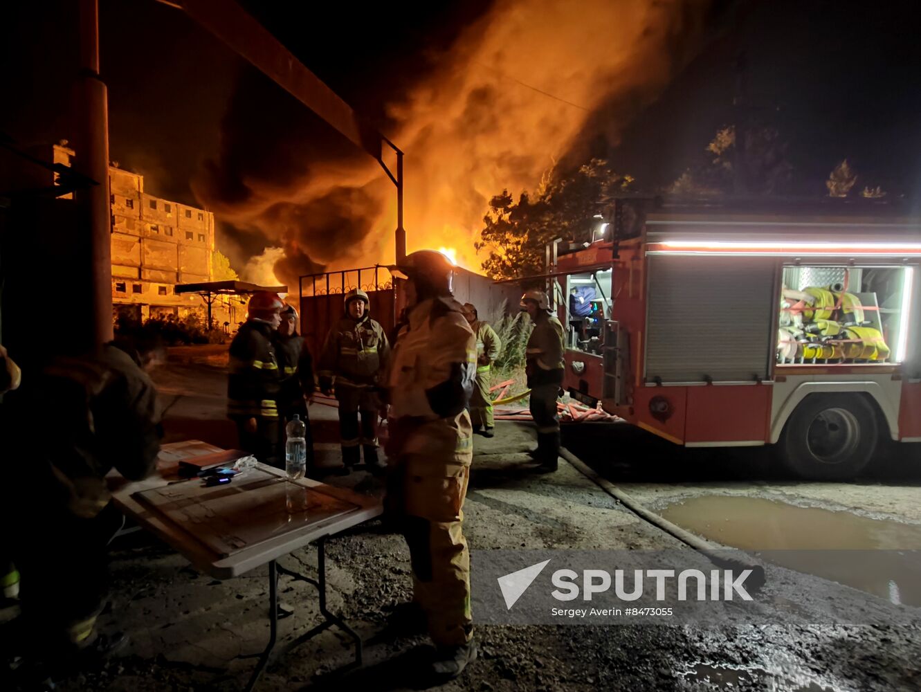 Russia Ukraime Military Operation Shelling Oil Depot