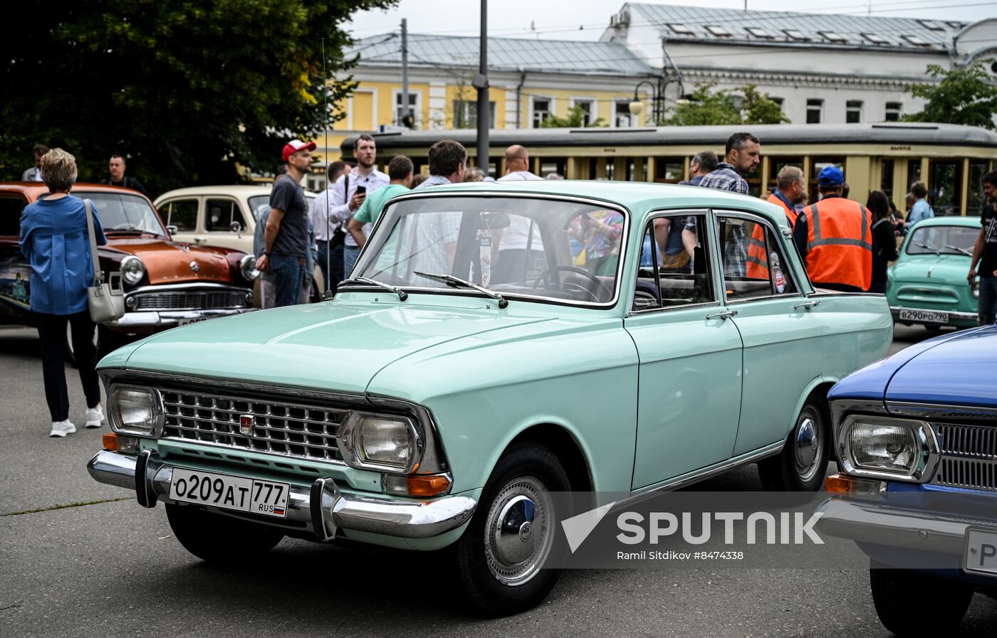 Russia Moscow Transport Day Retro Parade