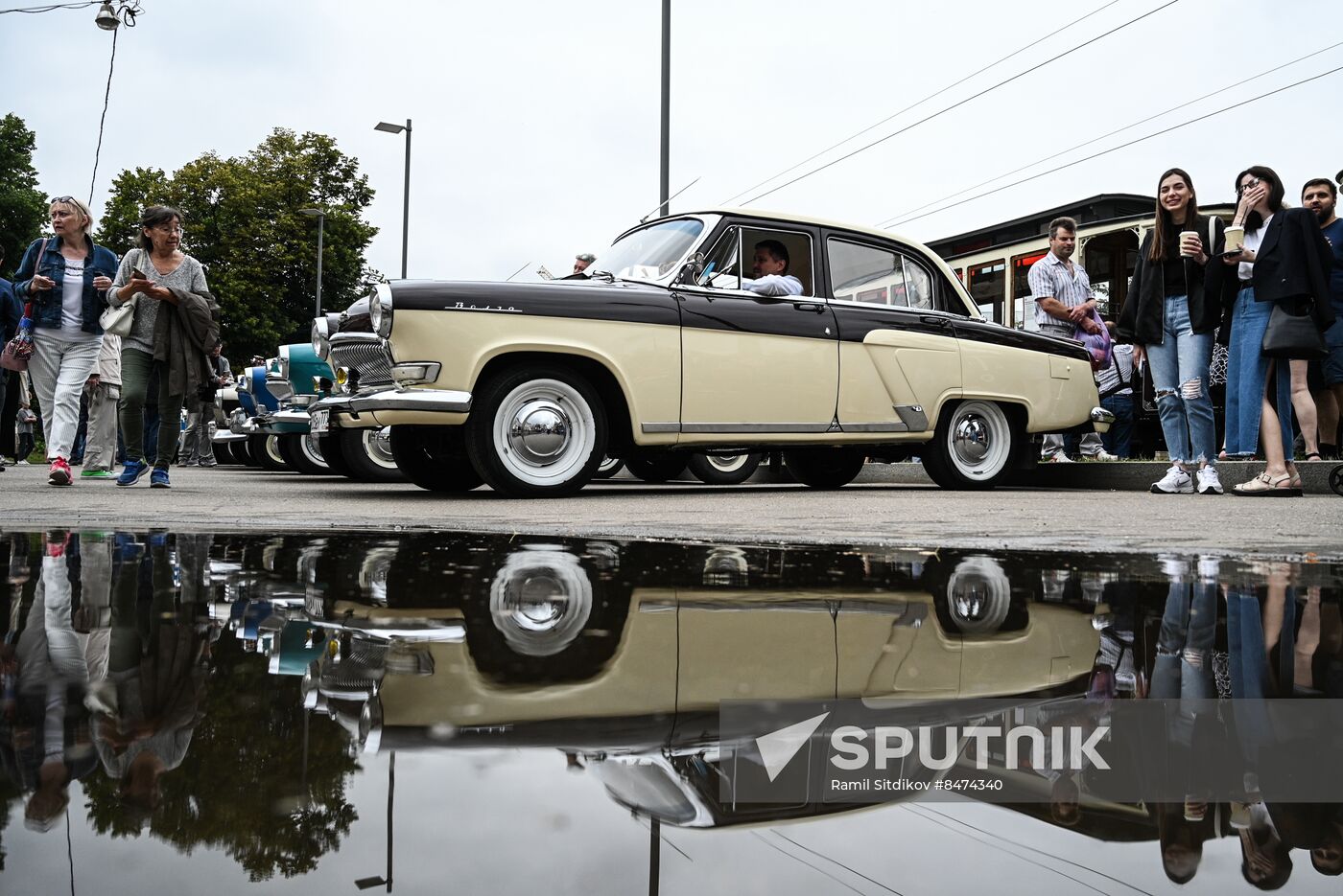 Russia Moscow Transport Day Retro Parade