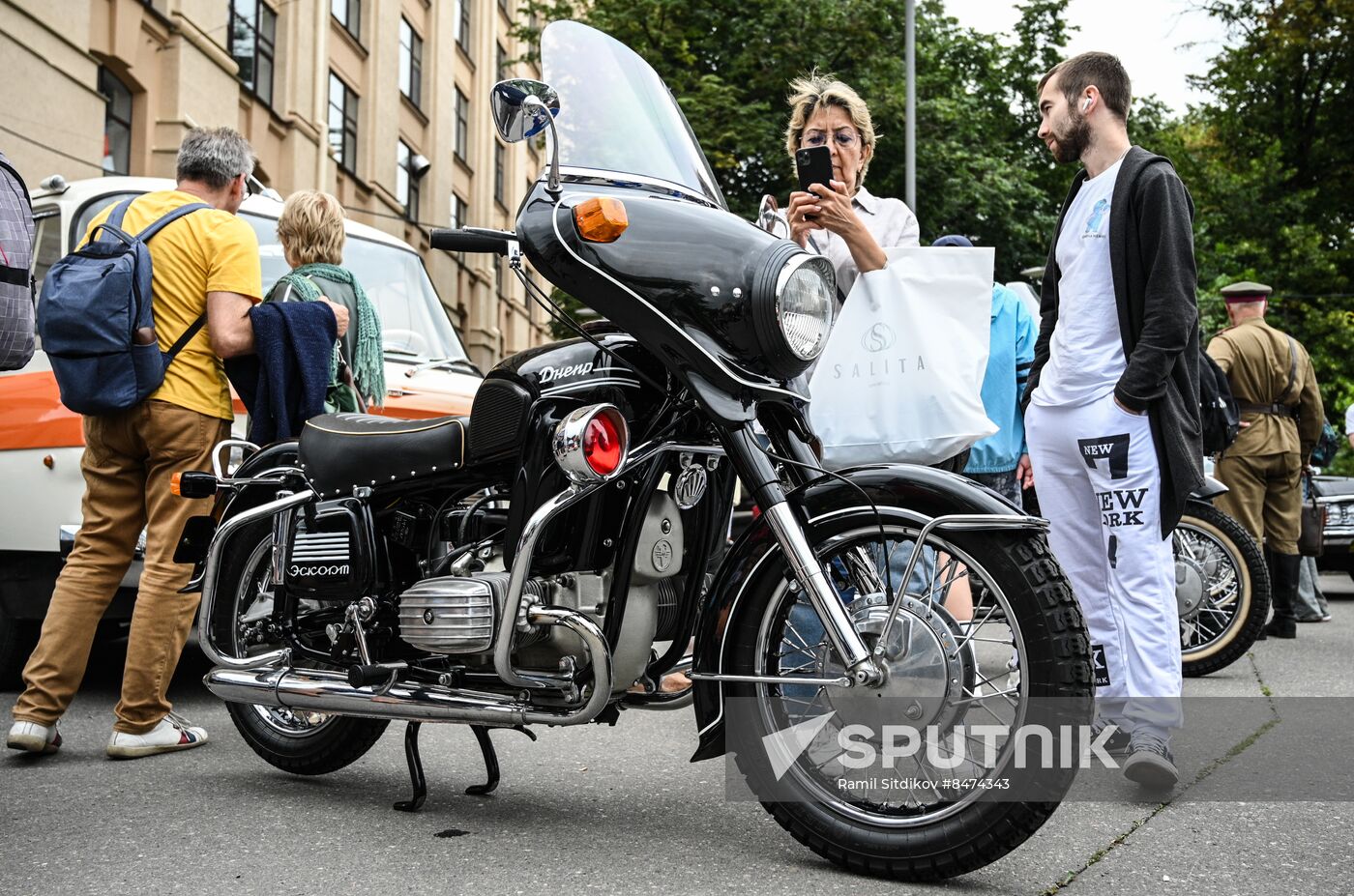 Russia Moscow Transport Day Retro Parade